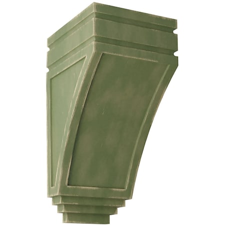 Ekena Millwork 5"W x 6"D x 10 1/2"H Medium San Juan Wood Vintage Decor Corbel, Restoration Green CORWD05X06X10SJGR